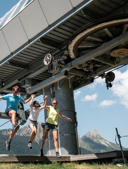 Stoeltjesliften in de zomer