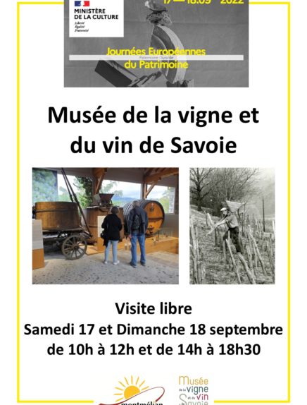 JEP 2022 au Musée de la vigne et du vin de Savoie