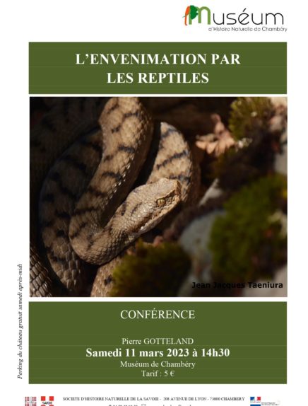 Conférence : Envenimation par les reptiles