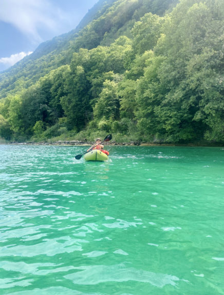 Découverte du lac du Bourget en VTT packraft