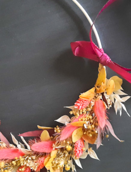 Atelier créatif : couronne de fleurs séchées
