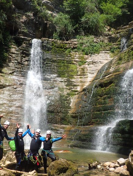 Canyoning de la Doria avec au cœur de l'eau