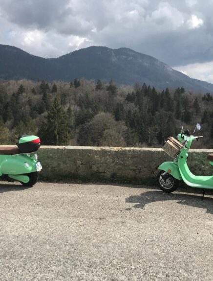 Les Bauges Vespa électrique et détente